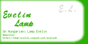 evelin lamp business card